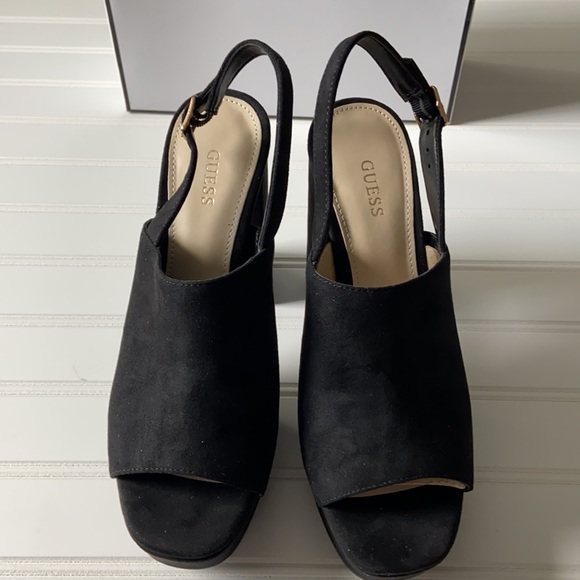 Guess Caleesy Black Platform Block Heel - Picture 5 of 5
